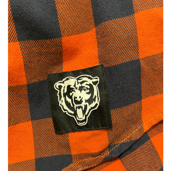 Levi's Chicago Bears NFL Plaid Barstow Western Snap Button Up Shirt Size Large - Picture 8 of 12